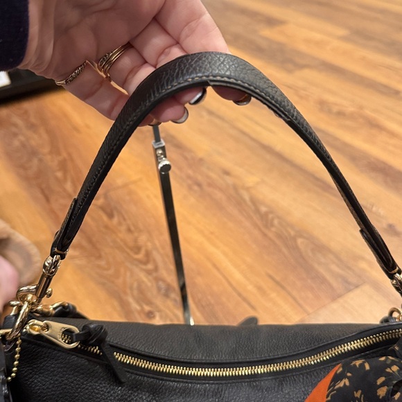 Coach “Pennie” Black Pebbled Leather Shoulder Bag (with Hang Tag & Twilly)(EUC) - Picture 12 of 17